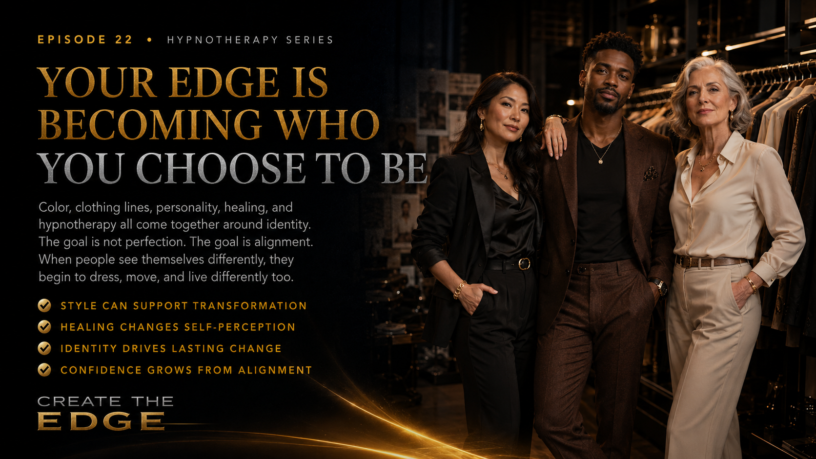 YOUR EDGE IS BECOMING WHO YOU CHOOSE TO BE