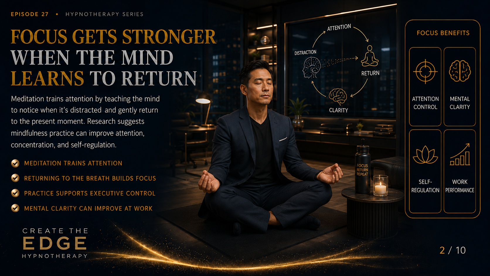 FOCUS GETS STRONGER WHEN THE MIND LEARNS TO RETURN