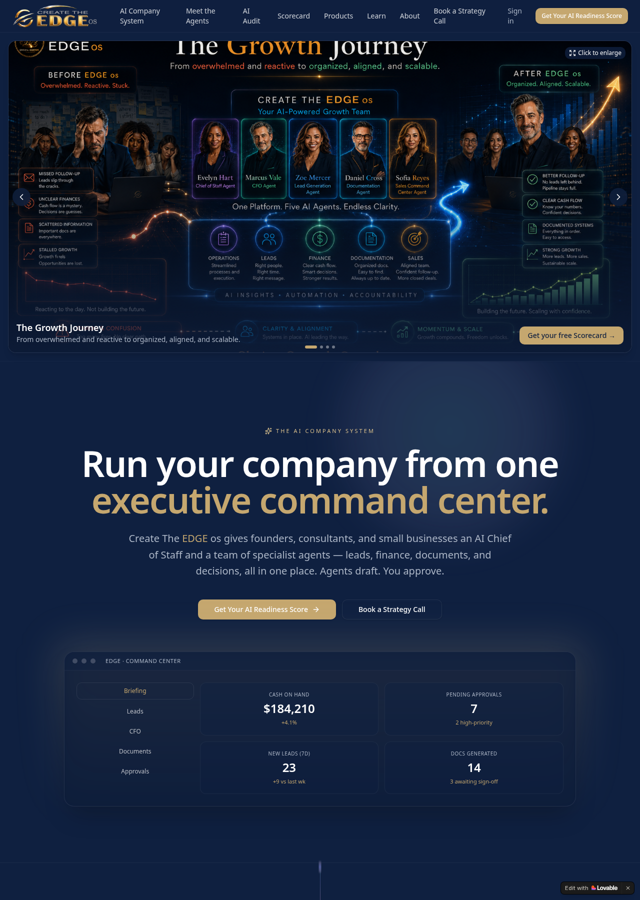 Create The Edge website