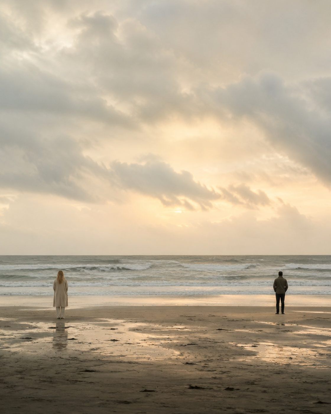 We were on the same beach for another year, standing apart.
